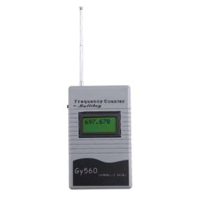 GY560 Digital Frequency Counter 7 DIGIT LCD Display For Two Way Radio Transceiver GSM 50 MHz-2.4 GHz GY560 Frequency Counter Meter - gray