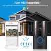 WiFi Video Doorbell Wireless Door Bell 720P HD WiFi Security Camera - Black