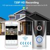WiFi Video Doorbell Wireless Door Bell 720P HD WiFi Security Camera with Two-way Talk PIR Motion - White