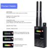 G318A RF Signal Detector GPS Signal Detector Wireless Detector GPS RF Scanner Finder GSM Device Finder - black
