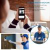 WiFi Video Doorbell Wireless Door Bell 720P HD WiFi Security Camera with Two-way Talk PIR Motion - White